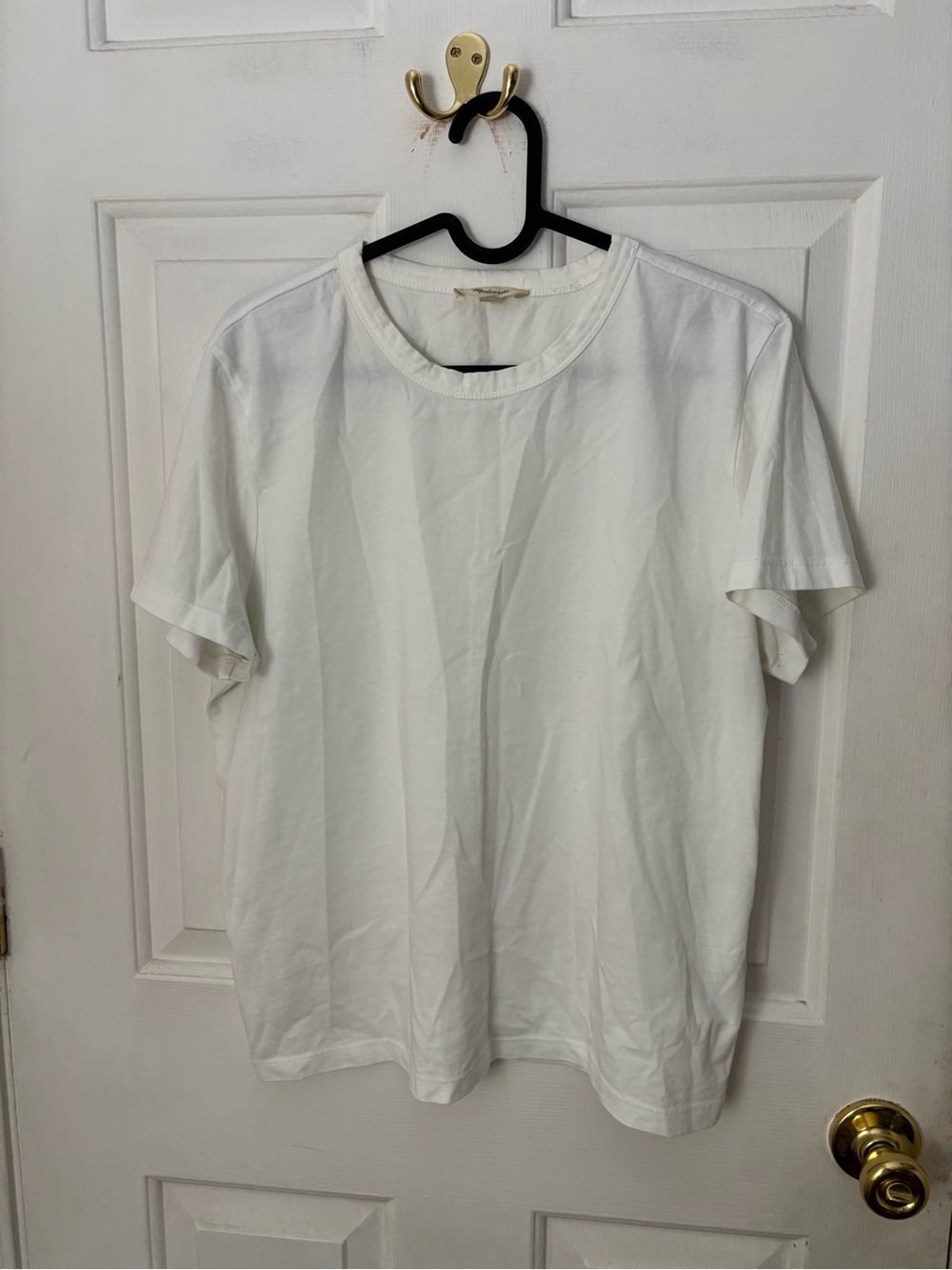 Madewell White Short Sleeve Crew Tee